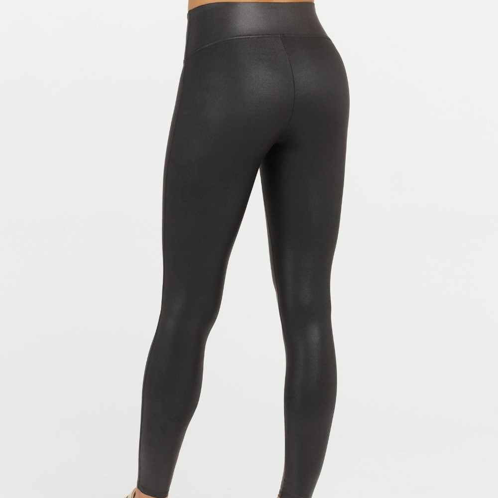Spanx faux leather full length legging size medium